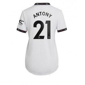 Manchester United Antony #21 kläder Kvinnor 2022-23 Bortatröja Kortärmad